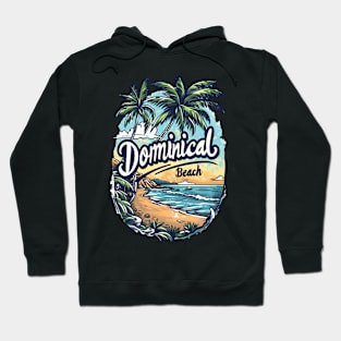 Escape to Dominical: Tropical Landscape Art 🏖️ Hoodie